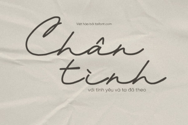 Font Việt hóa TF Tulisan Signatur