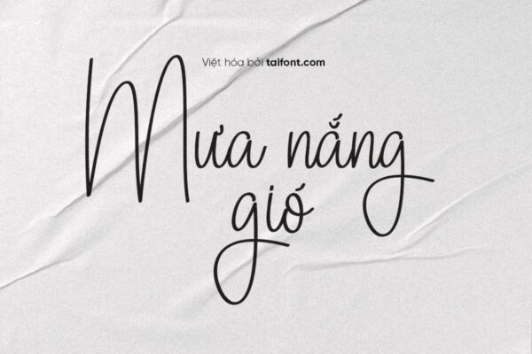 Font Việt hóa TF Amelya Calligraph