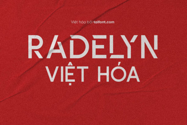 Font Việt hóa TF Radelyn