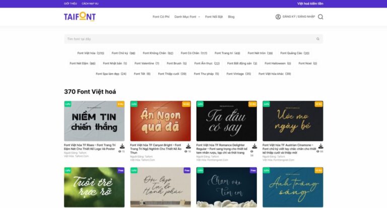 500+ Font Việt Hóa Đẹp Dành Cho Thiết Kế Sáng Tạo & Thương Hiệu