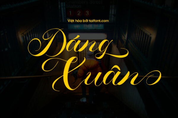 Font TF Fopheras Việt hóa miễn phí, kiểu chữ viết tay sang trọng với nhiều ký tự glyphs dành cho thiệp cưới và tiêu đề tạp chí.