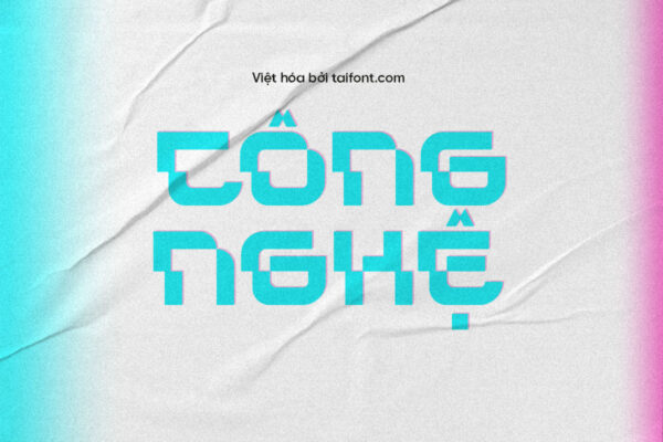 Font TF Glitech Việt hóa miễn phí, kiểu chữ công nghệ mạnh mẽ dành cho thiết kế trí tuệ nhân tạo, máy tính và các sản phẩm công nghệ.