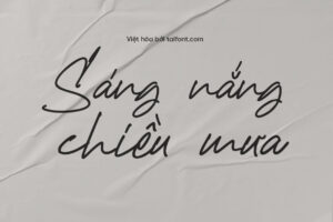 Font Việt hóa TF Hadejah Signature