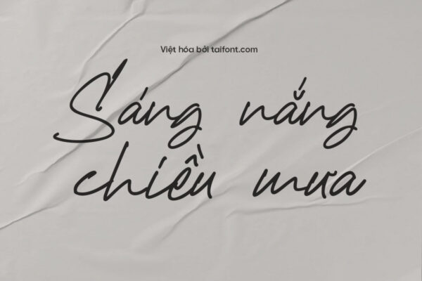 Font Việt hóa TF Hadejah Signature