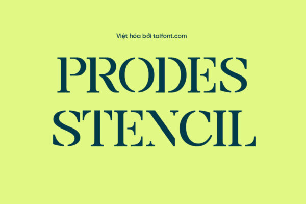 Font Việt hóa TF Prodes Stencil