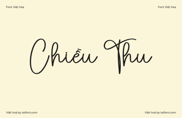 Font Việt hoá TF Belinda Signature