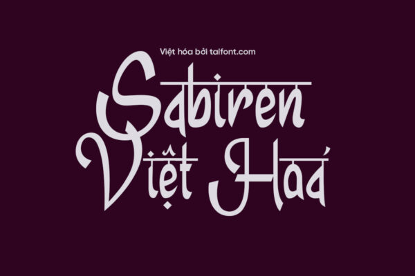 Font Việt hóa TF Sabiren